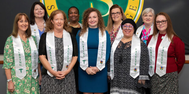 LSSC Nursing Faculty pose for a photo at the May 2023 Nurse Pinning and Candlelight Ceremony