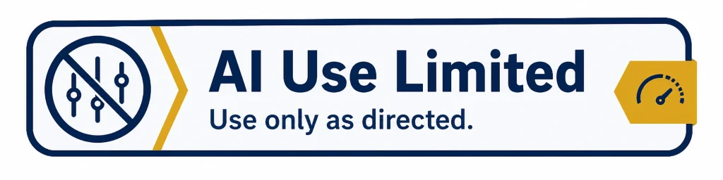 AI Use Limited button