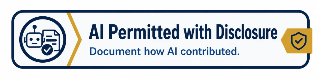AI Permitted with Disclosure button