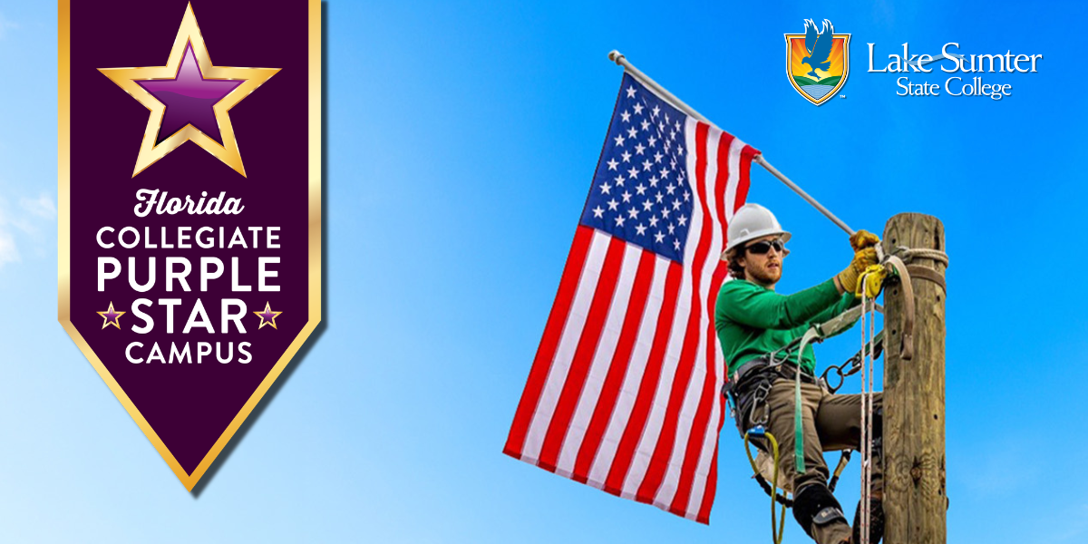 Lake-Sumter State College Earns Collegiate Purple Star Campus Designation