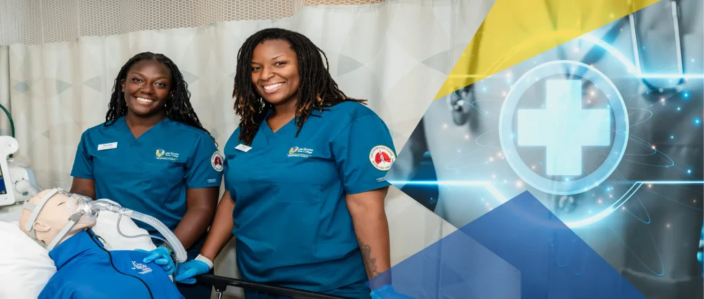 two girls smiling together