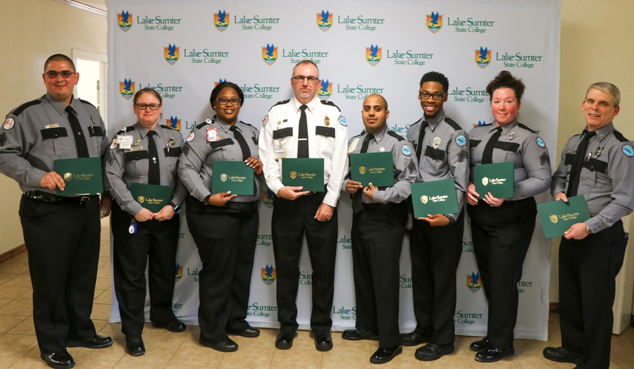 All nine correctional officers who completed the Leadership Academy