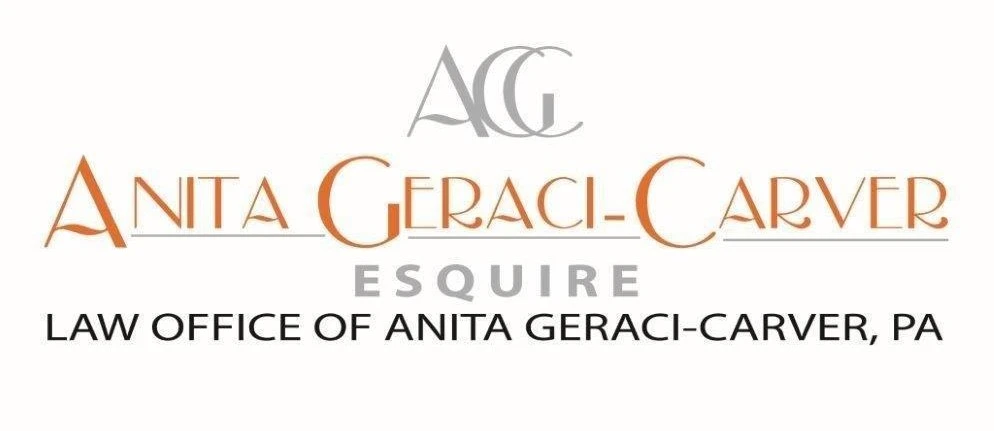 Law Office of Anita Geraci-Carver, PA logo with AGC initials and large orange text for the firm name.